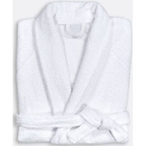 Haxel - Badjas - Wit - Badstof 450g/m² - Sjaalkraag