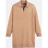 POLO RALPH LAUREN - Korte Trui-Jurk - Kastanje Kleur - Wol Materiaal