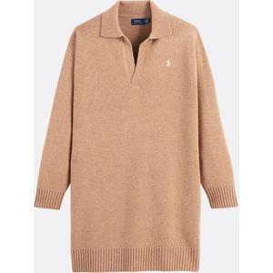 POLO RALPH LAUREN - Korte Trui-Jurk - Kastanje Kleur - Wol Materiaal