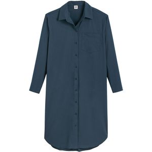 LA REDOUTE COLLECTIONS - Hemdjurk - Marineblauw - Lange Mouwen - Katoen