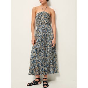 Bedrukte lange jurk CYBELLA SESSUN. Polyester materiaal. Maten L. Blauw kleur