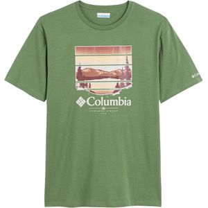 T-shirt met korte mouwen Path Lake COLUMBIA. Katoen materiaal. Maten L. Groen kleur
