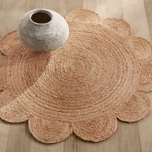 Rond vloerkleed Ø120 in jute, handgevlochten, Hempy AM.PM. Jute materiaal. Maten diameter 120 cm. Beige kleur