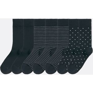 LA REDOUTE COLLECTIONS - Set van 7 Paar Sokken - Blauw - Katoen