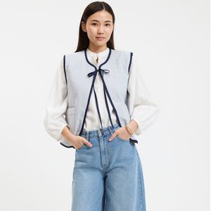 LA REDOUTE COLLECTIONS - Mouwloos Jeansvest - Blauw - Katoen - Omkeerbaar