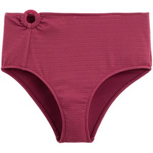 Bikinislip met hoge taille ANJA PARIS X LA REDOUTE COLLECTIONS.  materiaal. Maten 38 FR - 36 EU. Rood kleur