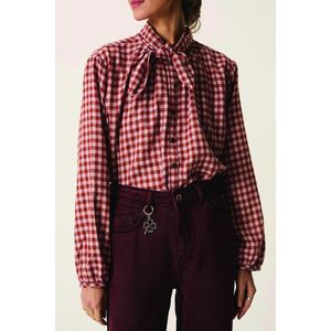 DES PETITS HAUTS - RAINBOW - Blouse - Roze - Viscose - Lavallière Kraag