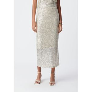 IKKS - Lange Lovertjesrok - Champagne Kleur - Polyester