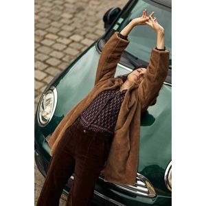 Omkeerbaar windjack, NAINY LA PETITE ETOILE. Polyester materiaal. Maten 1(S). Kastanje kleur