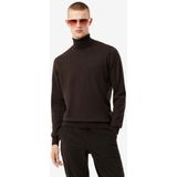 LACOSTE - Trui - Donkerkastanje - Wol - Rolkraag