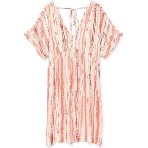 VERO MODA - Bedrukte Jurk - Ecru - V-hals - Viscose