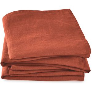 Set van 4 servetten van gewassen linnen Victorine