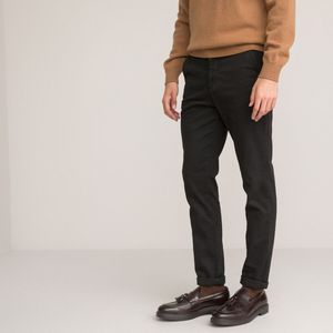 Chino broek, slim snit LA REDOUTE COLLECTIONS. Katoen materiaal. Maten 36 FR - 40 EU. Zwart kleur