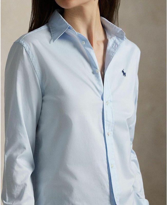 POLO RALPH LAUREN - Recht Hemd - Lichtblauw - Katoen