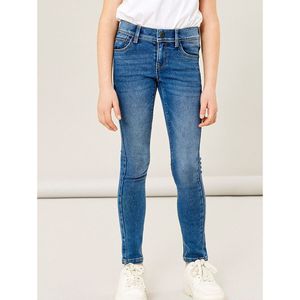 Skinny jeans NAME IT. Katoen materiaal. Maten 9 jaar - 132 cm. Blauw kleur