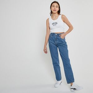 Mom jeans LA REDOUTE COLLECTIONS. Katoen materiaal. Maten XS. Blauw kleur