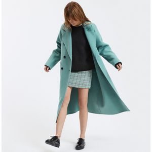 Oversized jas in mixed wol, Signature MARTIAL LA REDOUTE COLLECTIONS. Wol materiaal. Maten 36 FR - 34 EU. Groen kleur