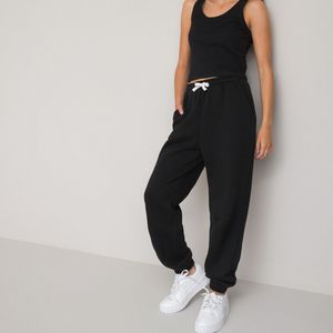 Joggingbroek in molton LA REDOUTE COLLECTIONS. Katoen materiaal. Maten XS. Zwart kleur