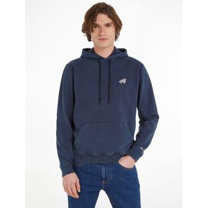 TOMMY JEANS - Rechte Hoodie - Marineblauw - Katoen