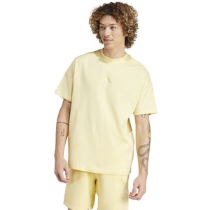 adidas Performance - T-shirt - Geel - Katoen - Korte Mouwen