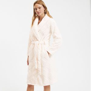 SO'HOME - Kamerjas - Ecru - Fleece Tricot - Sjaalkraag - 2 Zakken