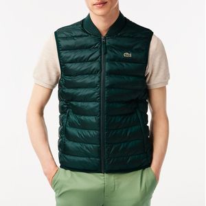 Lichte bodywarmer LACOSTE. Polyester materiaal. Maten 46 FR - 46 EU. Groen kleur