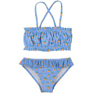 Bikini met clementines print LA REDOUTE COLLECTIONS.  materiaal. Maten 4 jaar - 102 cm. Blauw kleur
