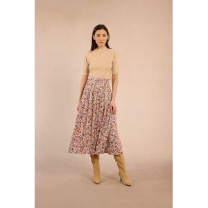 MOLLY BRACKEN - Plooirok - Groen - Hoge Taille - Bohemien Print - Viscose