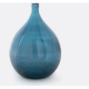 Izolia - Vaas dame-Jeanne - Blauw - Glas - H56 cm