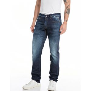 Rechte jeans Rocco REPLAY. Katoen materiaal. Maten Maat 34 (US) - Lengte 32. Blauw kleur