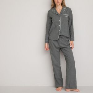 Pyjama met lange mouwen LA REDOUTE COLLECTIONS. Katoen materiaal. Maten 36 FR - 34 EU. Grijs kleur