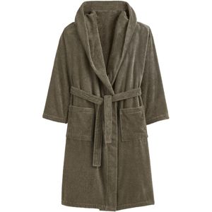 Kheops - Badjas - Kaki - 100% Gekamd Katoen - Met Kap