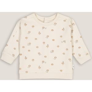 Sweater in molton, leeuwenprint LA REDOUTE COLLECTIONS. Geruwd molton materiaal. Maten 2 jaar - 86 cm. Beige kleur