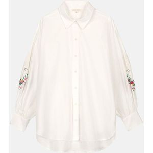 REYNALD LOUISE MISHA - Geborduurd Hemd - Wit - Lange Mouwen - Katoen