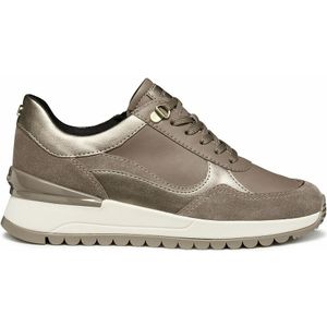 Ademende sneakers met sleehak Desya GEOX. Leer materiaal. Maten 41. Kastanje kleur