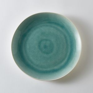 Set van 4 platte borden met gebarsten effect, Gogain LA REDOUTE INTERIEURS. Keramiek materiaal. Maten één maat. Groen kleur
