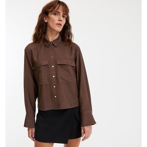 LA REDOUTE COLLECTIONS - Kort Los Hemd - Donkerkastanje - Lange Mouwen