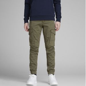 Cargo broek JACK & JONES JUNIOR. Katoen materiaal. Maten 16 jaar - 174 cm. Groen kleur