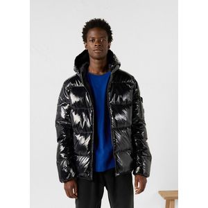 JAVA JOTT - Gelakte Donsjas - Zwart - Polyamide