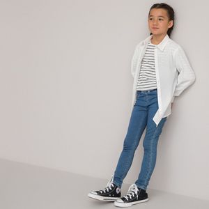 Tregging, jeans effect LA REDOUTE COLLECTIONS. Molton materiaal. Maten 3 jaar - 94 cm. Blauw kleur