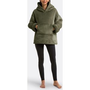 SO'HOME - Plaid Fleece Sweater - Kaki - Unisex - 100% Gerecycled Polyester