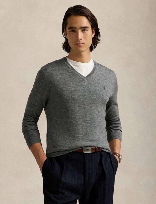 Trui - Mélange - V-hals - Lange Mouw - Normale Pasvorm - Knitwear