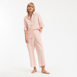 LA REDOUTE COLLECTIONS - Seersucker Pyjama - Roze - Katoen