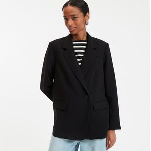 LA REDOUTE COLLECTIONS - Lange Oversized Blazer - Zwart - Polyester