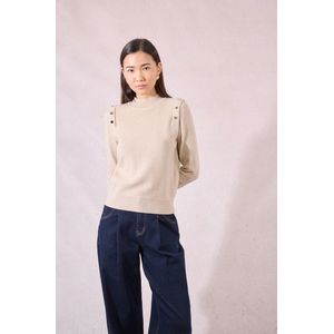 MOLLY BRACKEN - Fijne Trui - Beige - Viscose Materiaal