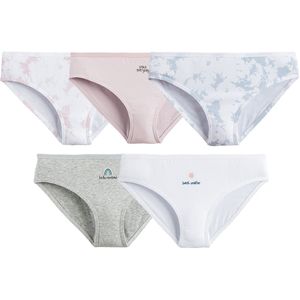 Set van 5 slips LA REDOUTE COLLECTIONS. Katoen materiaal. Maten 16 jaar - 162 cm. Blauw kleur