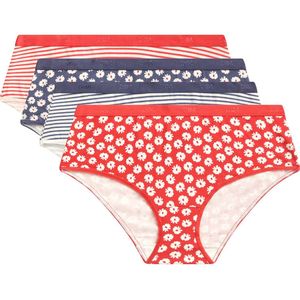 Set van 4 boxershorts pockets coton DIM. Katoen materiaal. Maten 40/42 FR - 38/40 EU. Rood kleur