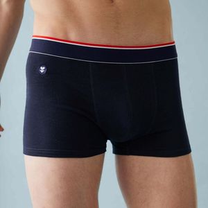 Effen boxershort Marius LE SLIP FRANCAIS. Katoen materiaal. Maten XS. Blauw kleur