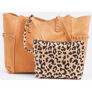 LA REDOUTE COLLECTIONS - Handtas - Geel - 100% Vaarsleer
