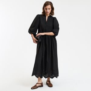 LA REDOUTE COLLECTIONS - Wijd Uitlopende Jurk - Zwart - Katoen